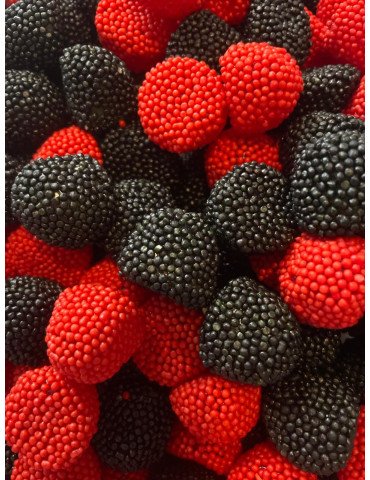 Mûre perlées rouge et noir -100g