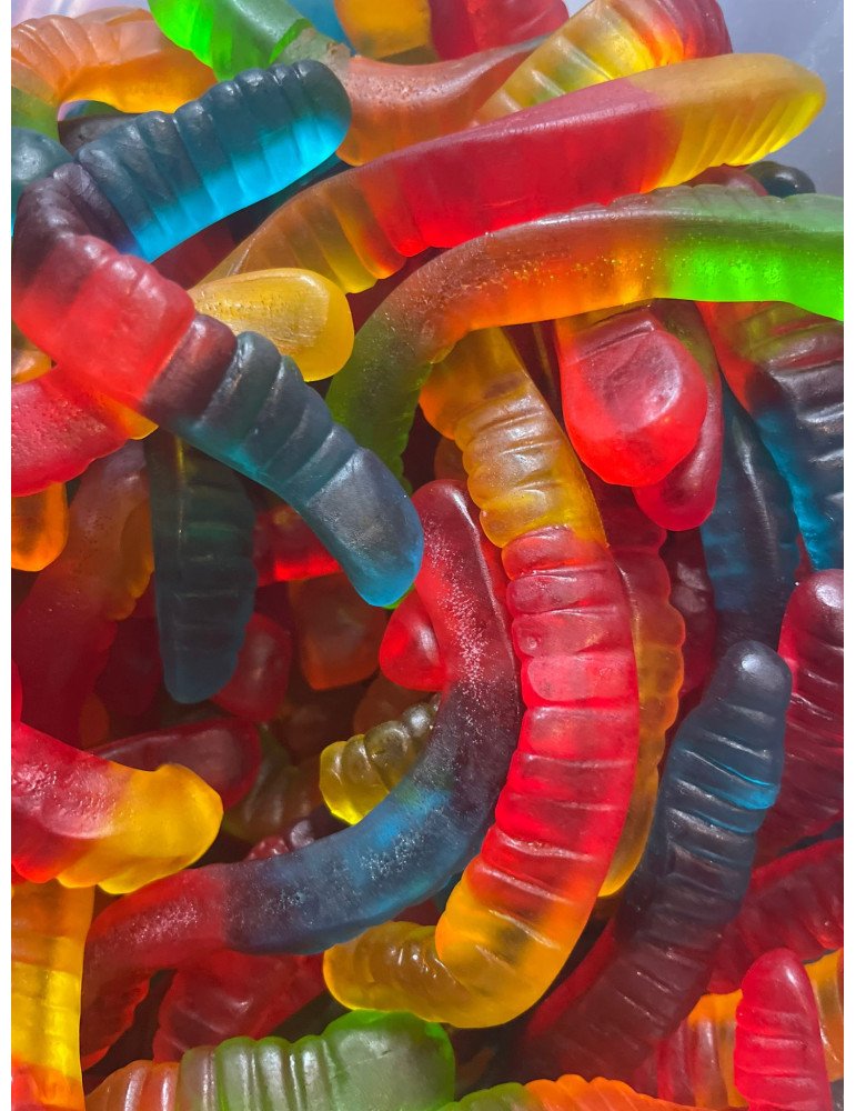 Vers de terre colorés - 100g